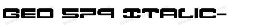 Geo 579 Italic字体转换